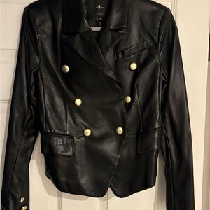 7 For All Mankind Black Blazer with Gold Buttons
